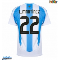 Argentina Lautaro Martinez #22 Hjemmedrakt Copa America 2024 Kortermet